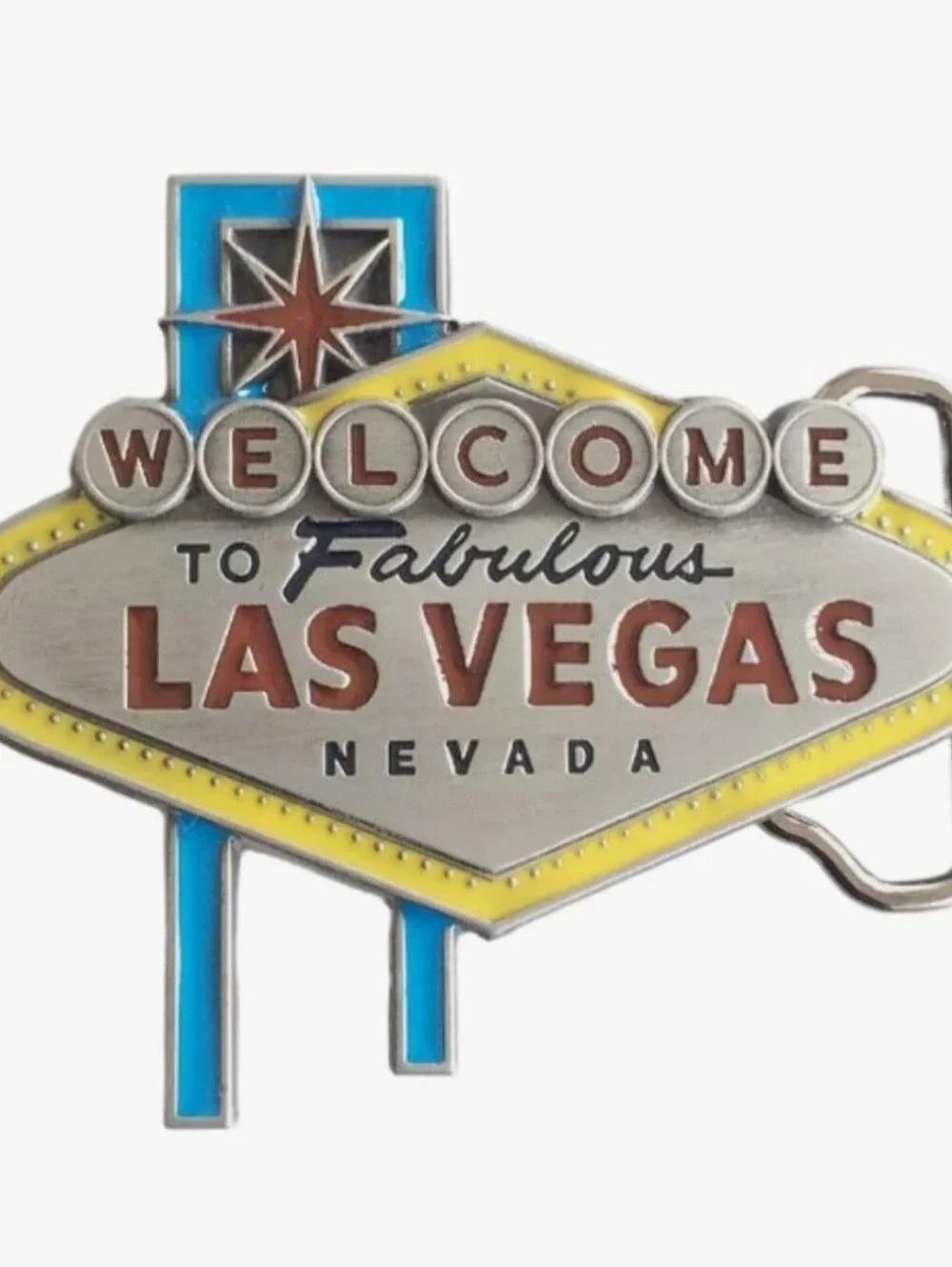 New Vintage Look Welcome to Fabulous Las Vegas In Silver Or Colorful Belt Buckle
